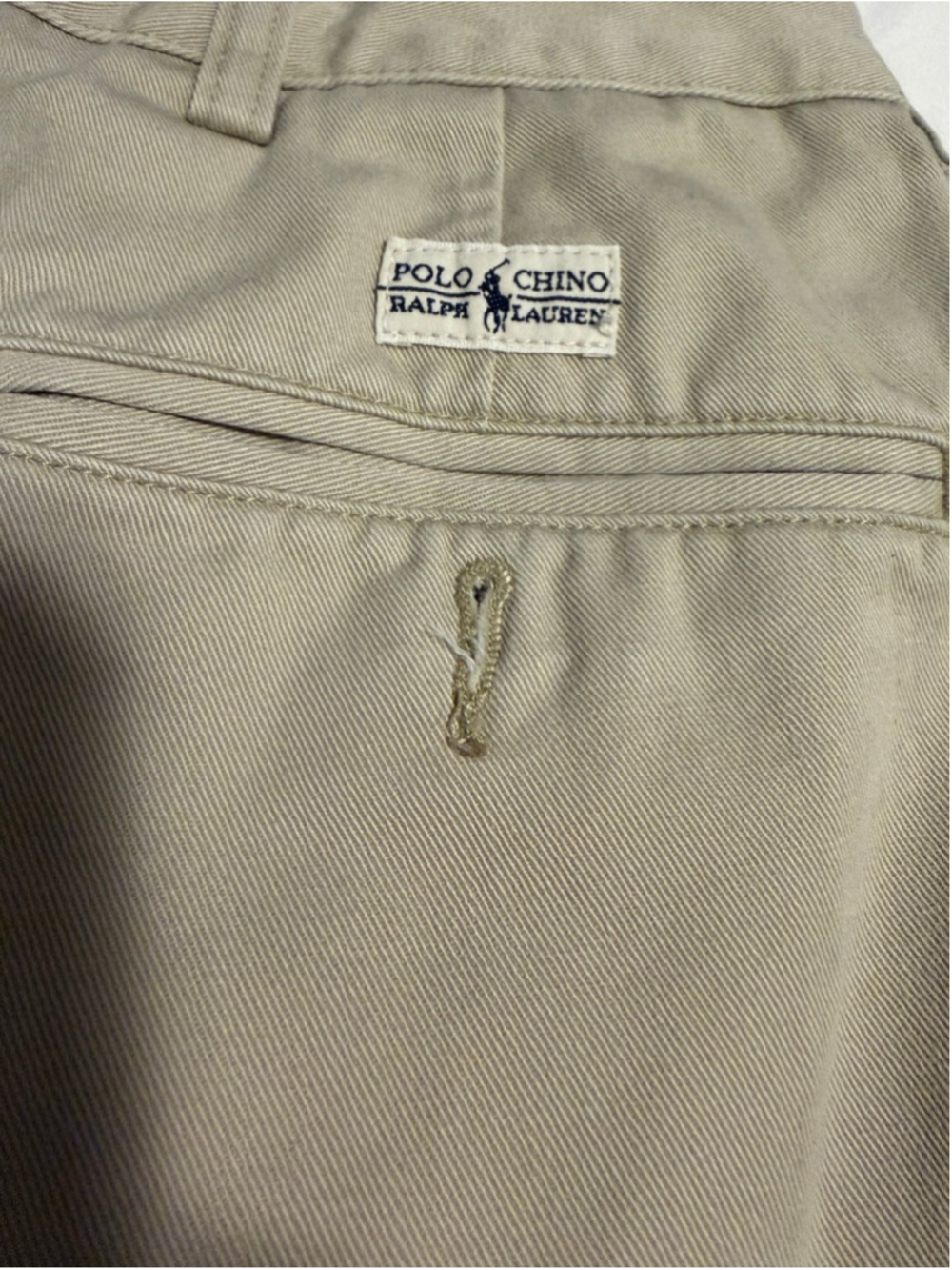 Ralph Lauren Polo men’s pleated vintage khaki chinos 38x32 see measurements - Picture 4 of 8